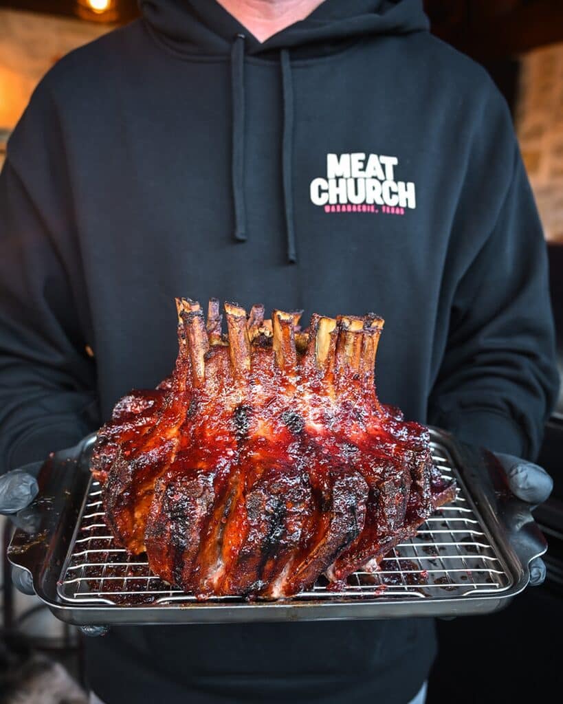 Pitmaster Presenting Pork Crown Roast