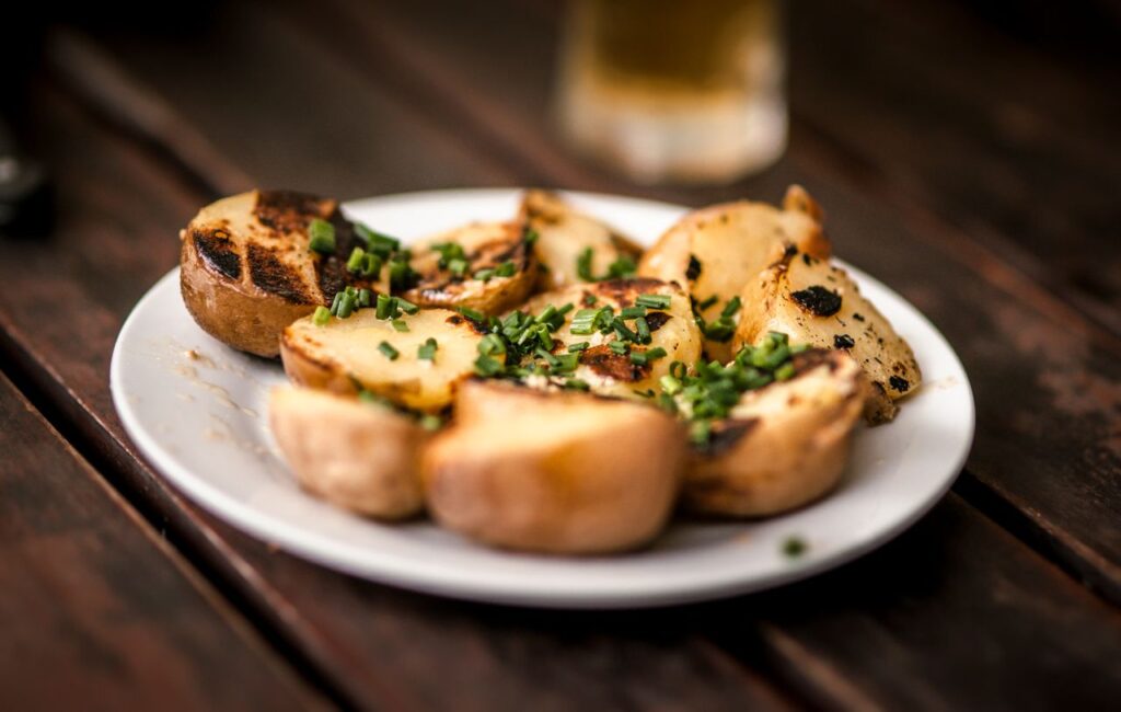 Smoked Potatoes On A Plate
