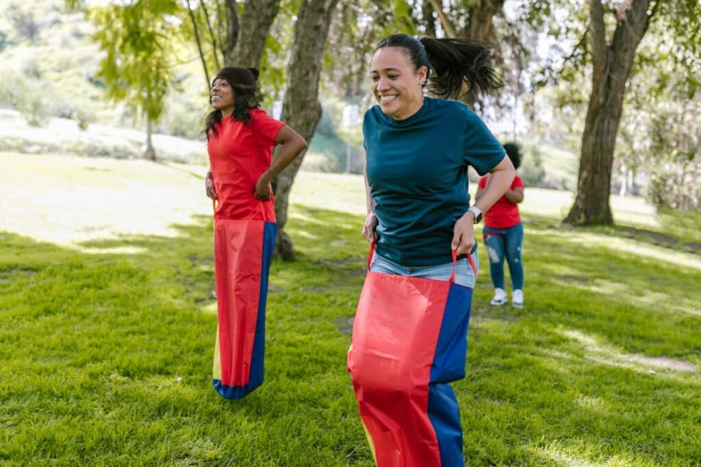 Stars And Stripes Sack Race With A Twist