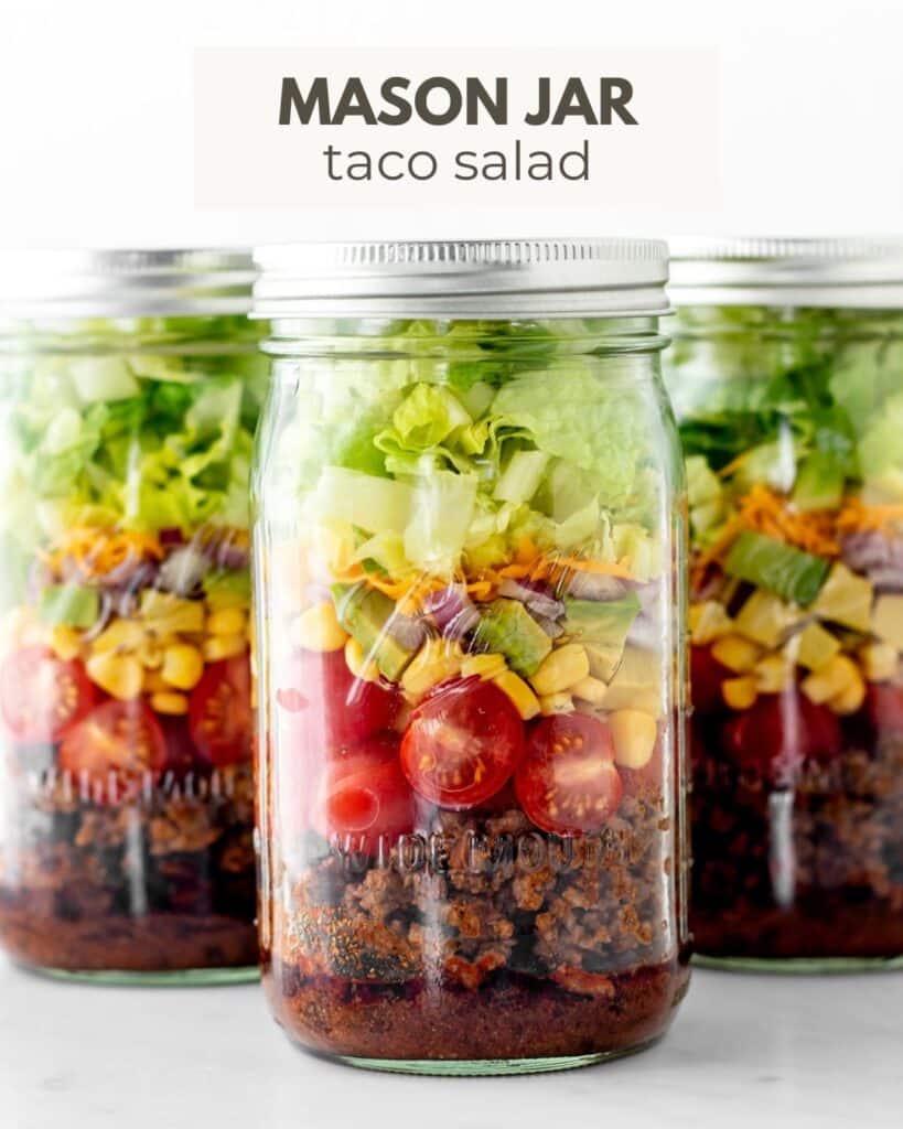 Taco Salad In A Mason Jar