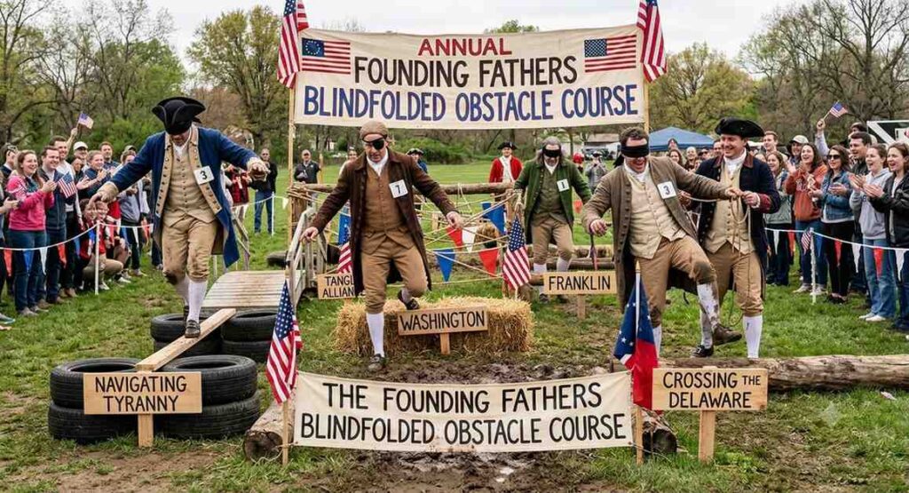The Founding Fathers Blindfolded Obstacle Course