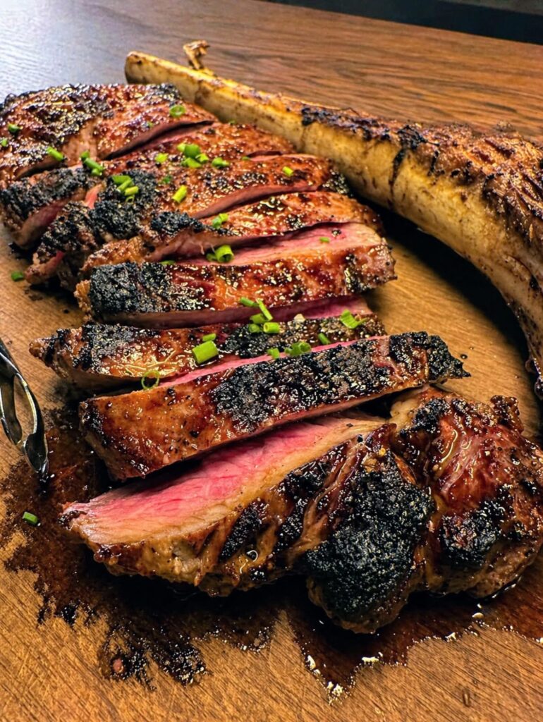 Coffee-Crusted Tomahawk Ribeye: How To Get A Steakhouse Sear On Your Backyard Grill 2 Tomahawk Ribeye Steak Sliced