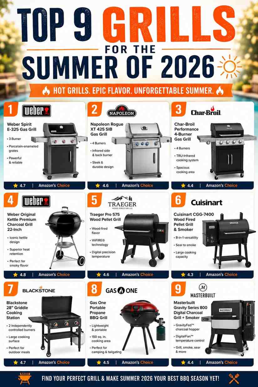 top 9 grills that could steal the show this summer