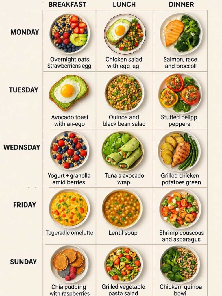 A Simple Sunday-Thursday Meal Prep Routine