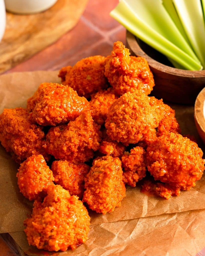 Air-Fryer Buffalo Cauliflower Bites