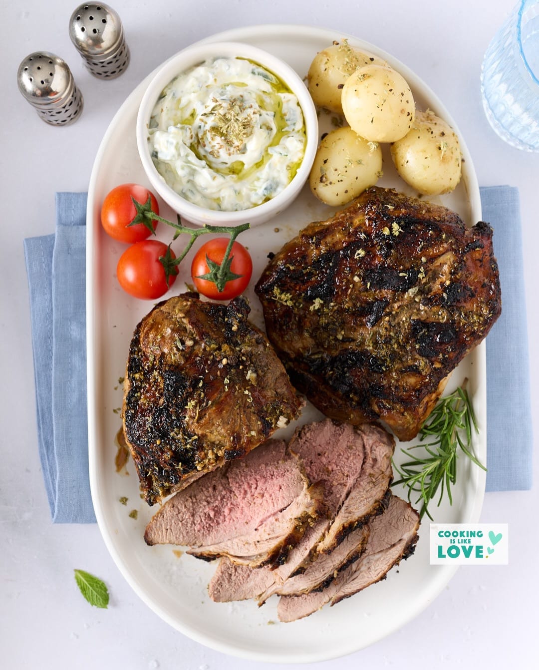 authentic greek roasted butterflied leg of lamb