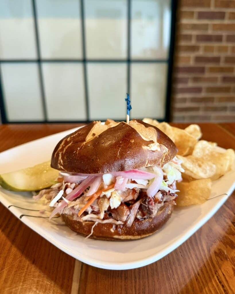 Bbq Pulled Pork And Pickle Mini Sandwich