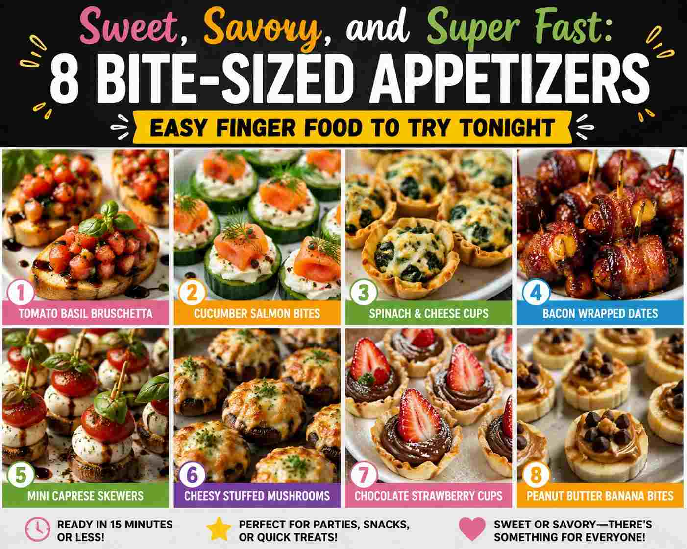 bite-sized appetizers easy finger food