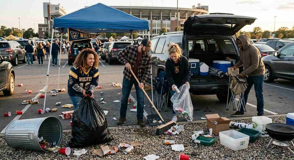 Cleaning Up After The Tailgate Party