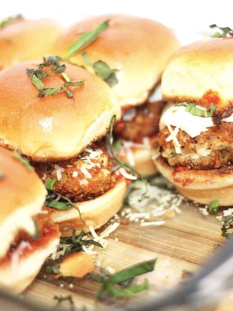 Crispy Chicken Parmesan Sliders