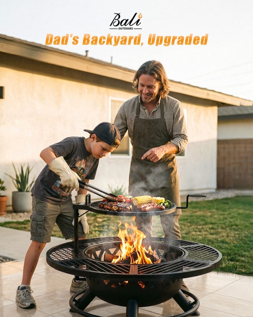 Father And Son Grilling