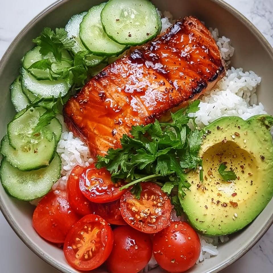 Fire-Roasted Salmon And Avocado Summer Bowl