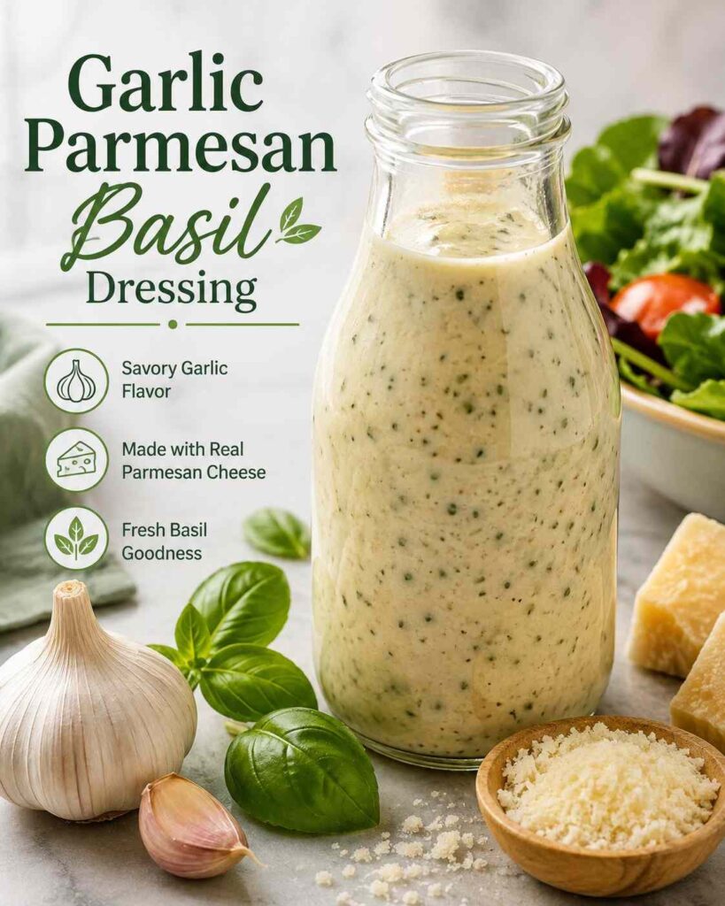 Garlic Parmesan Basil Dressing