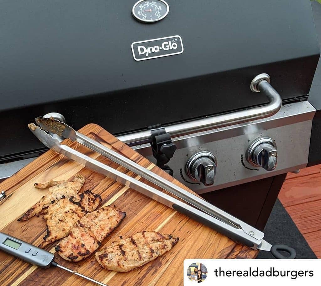 Grilled Chicken Chunks In A Dyna-Glo Gas Grill
