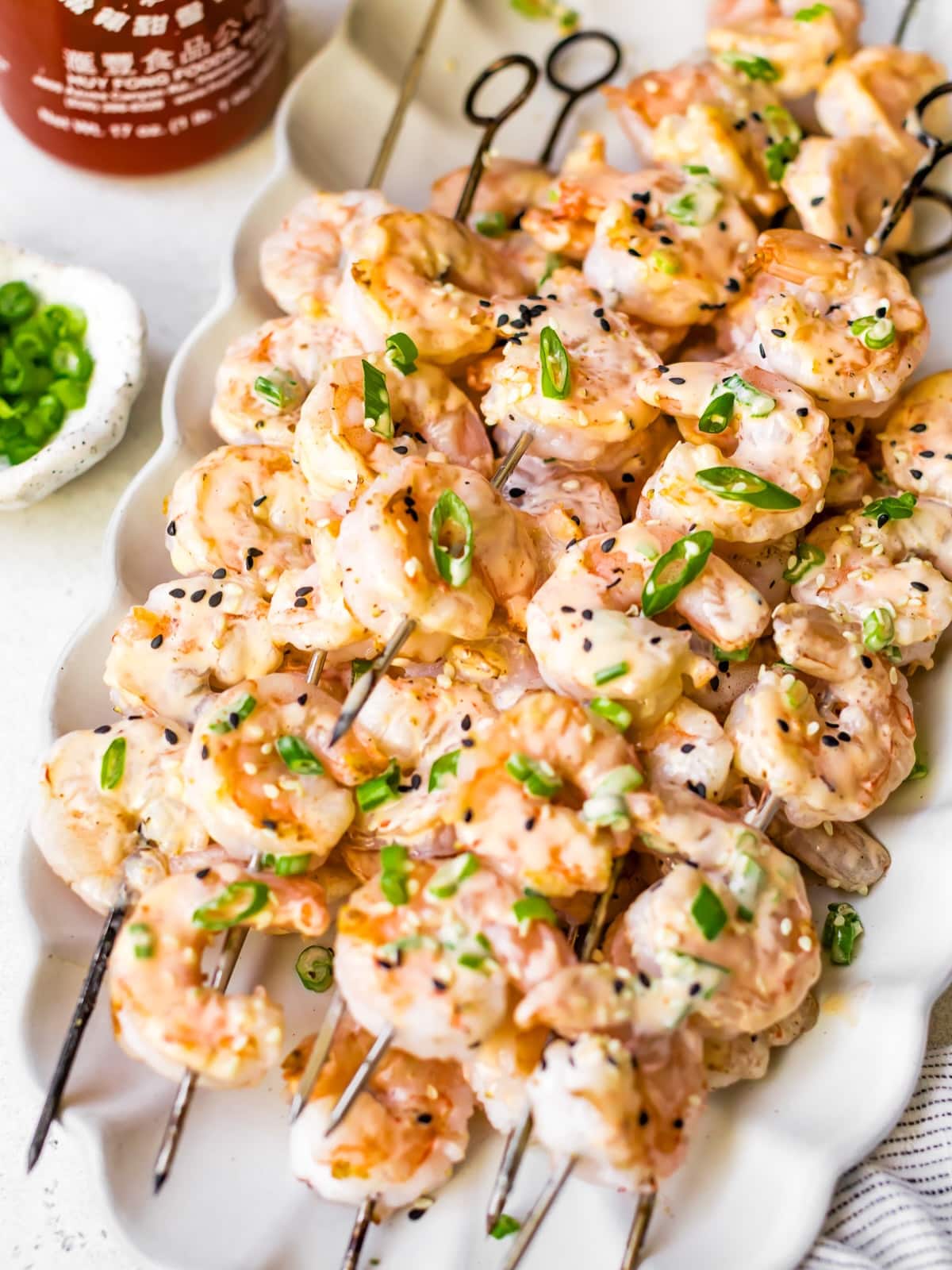 grilled garlic-butter shrimp skewers