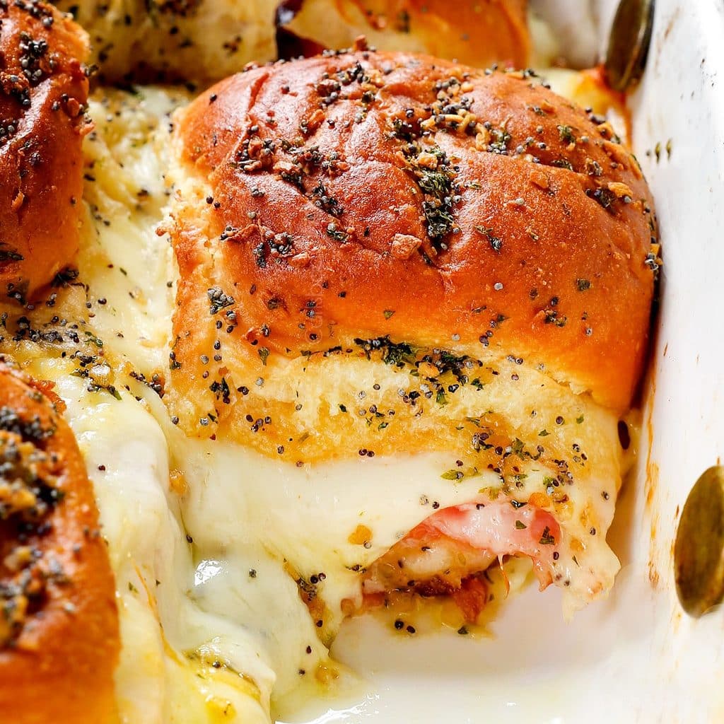 Ham And Swiss Baked Sliders
