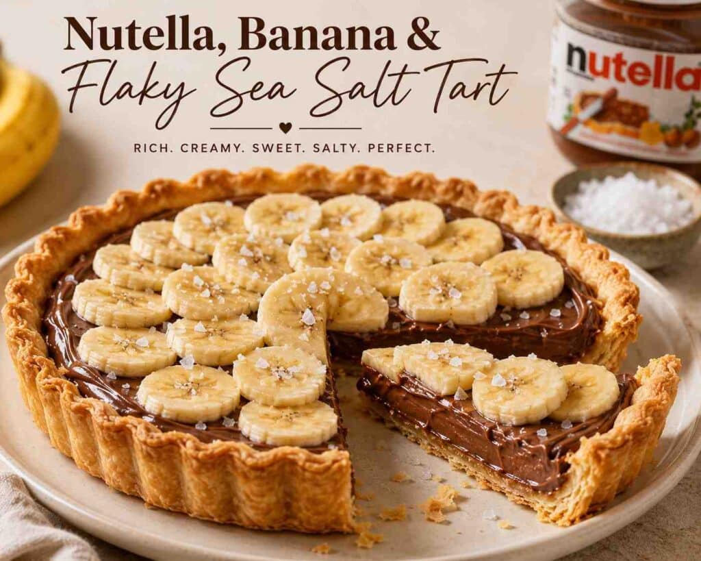 Nutella Banana And Flaky Sea Salt Tart