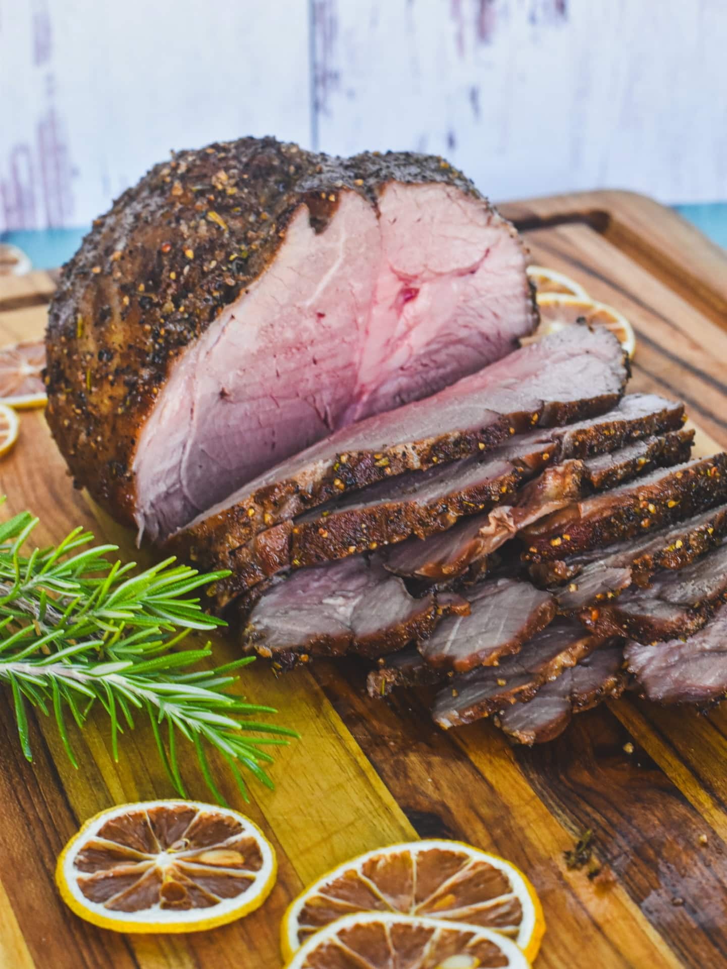 Smoked Leg Of Lamb With Gremolata Sauce