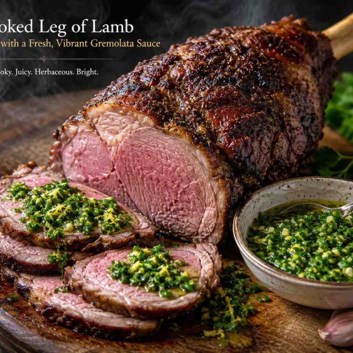 Smoked Leg Of Lamb With Gremolata Sauce Recipe