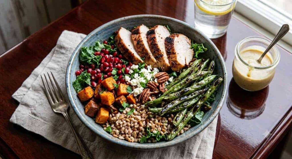 Smoked Turkey And Charred Green Bean Harvest Bowl