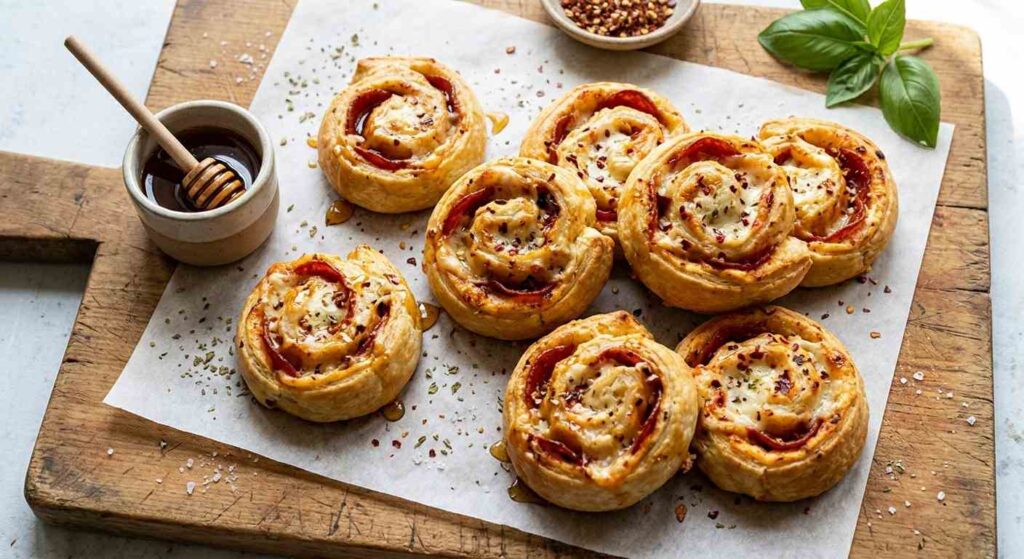 Spicy Pepperoni And Hot Honey Pizza Rollups