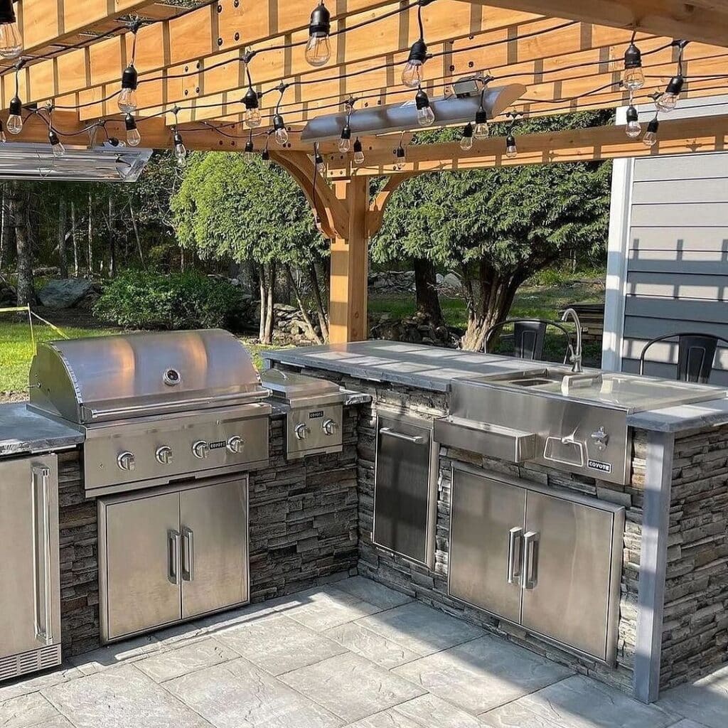 Stone-Look Diy Outdoor Kitchen Island