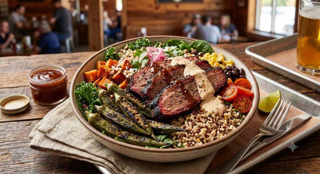 Texas Smoked Brisket And Charred Okra Bowl