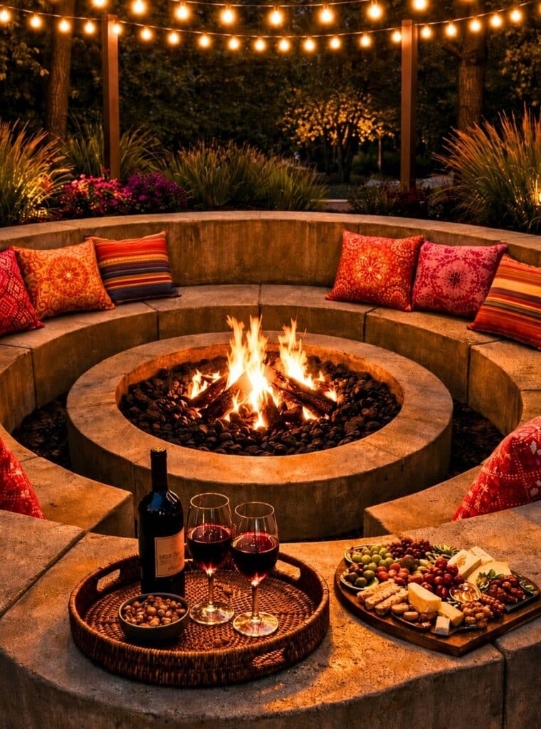 Wood-Fire Pit To Cook The Stuffed Pork Tenderloin 