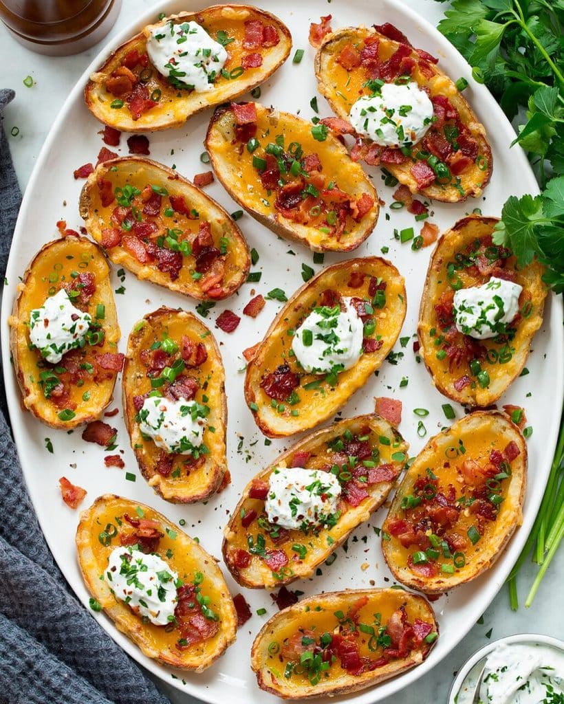 Bacon And Pepper Jack Potato Skins