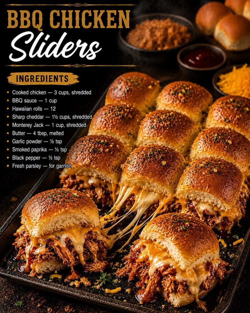Bbq Chicken And Pepper Jack Sliders