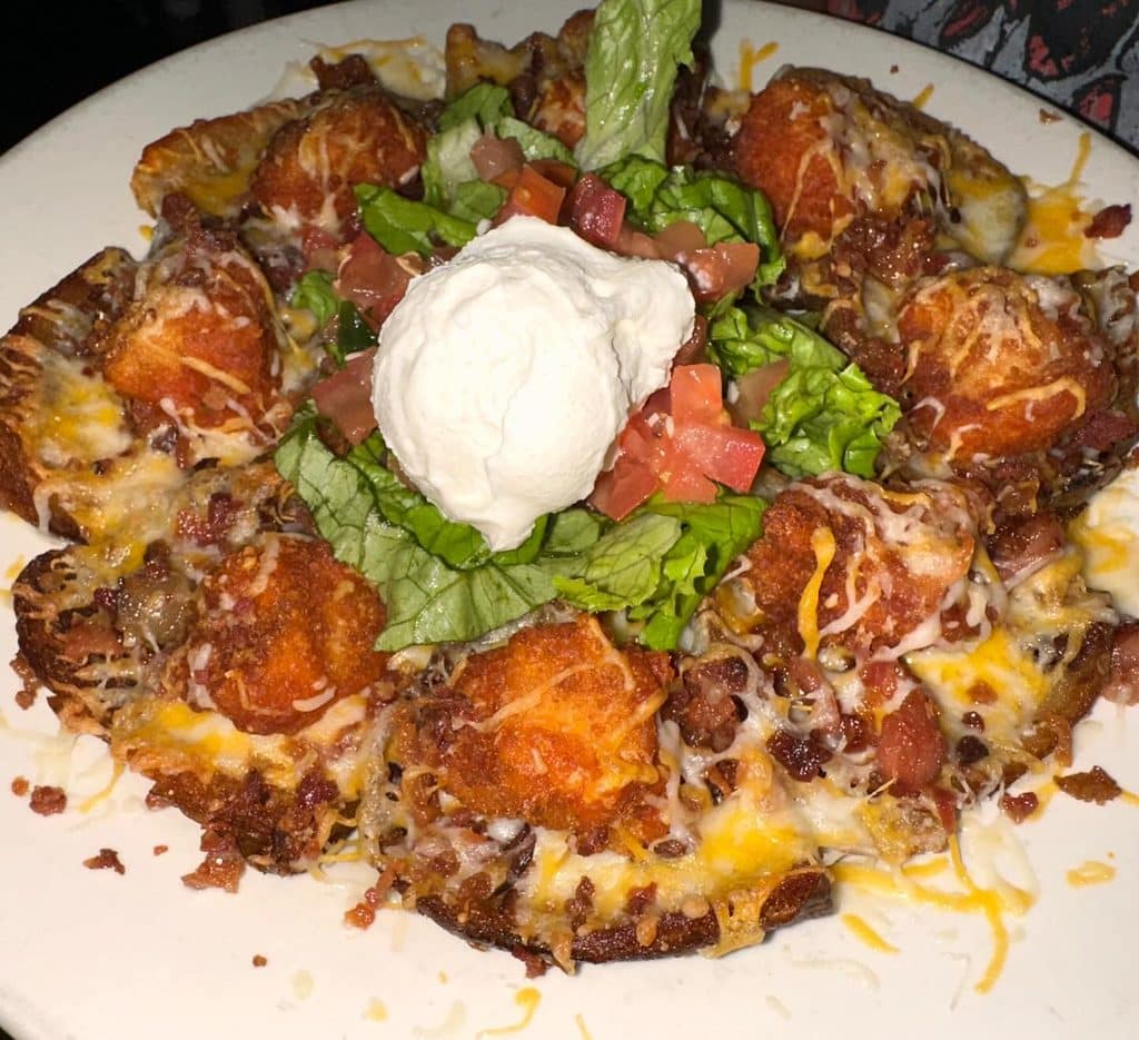 Buffalo Chicken Bacon Potato Skins
