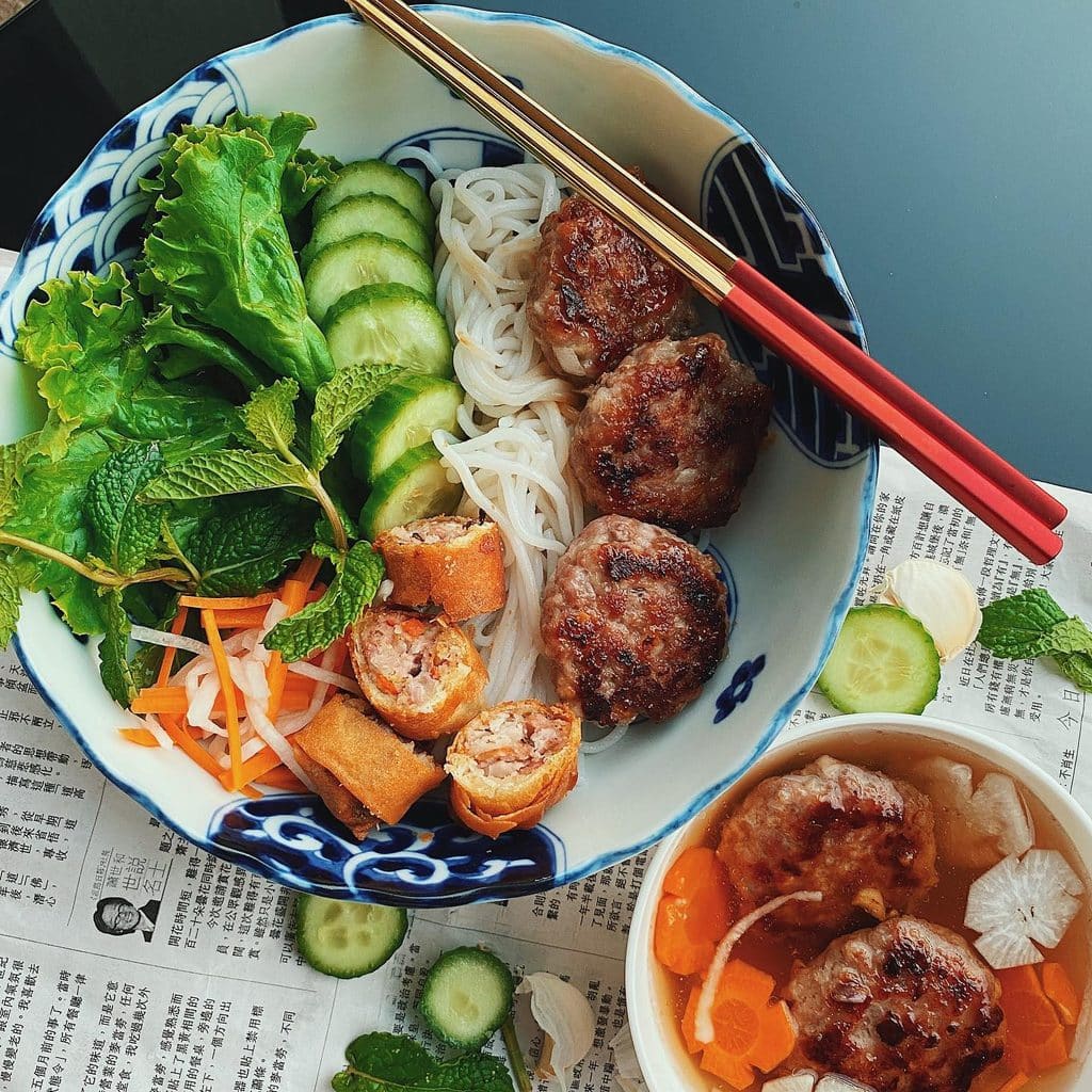 Bun Cha Hanoi Style Meatballs