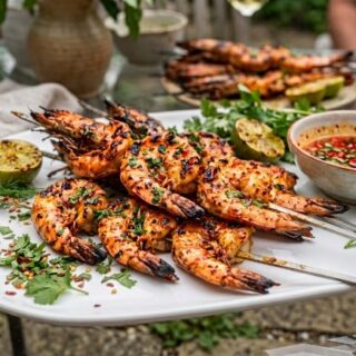 Chili Butterflied Prawn Skewers Recipe