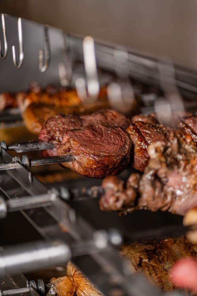 Cooking Meat With Rotisserie