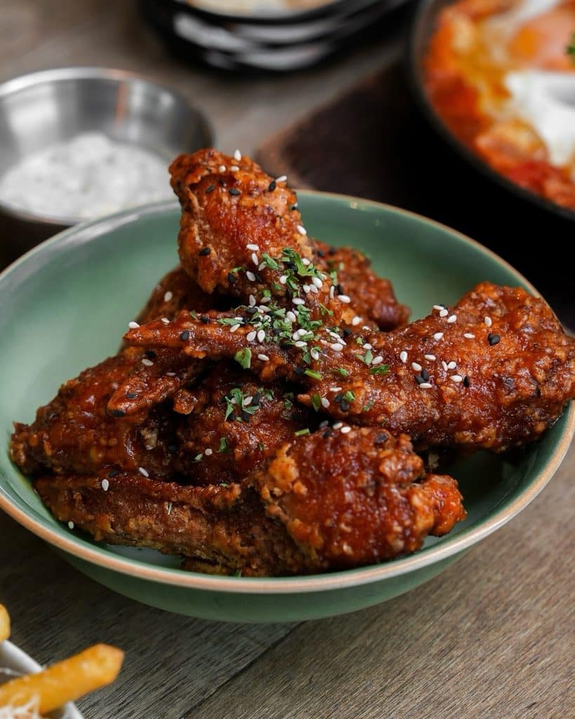 Crispy Buffalo Chicken Wings With Homemade Blue Cheese