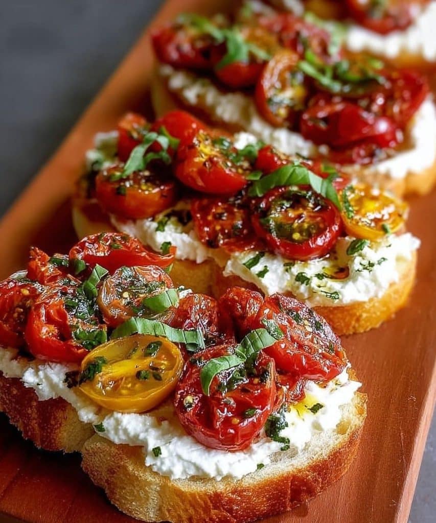Crispy Tomato And Garlic Bruschetta