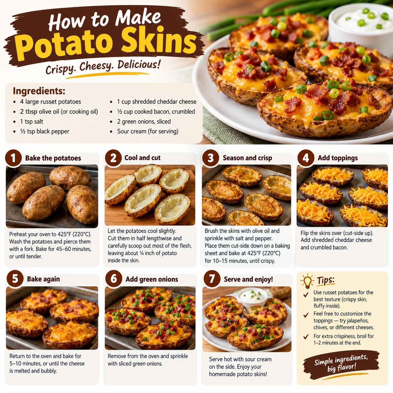 different ways on how to make potato skins