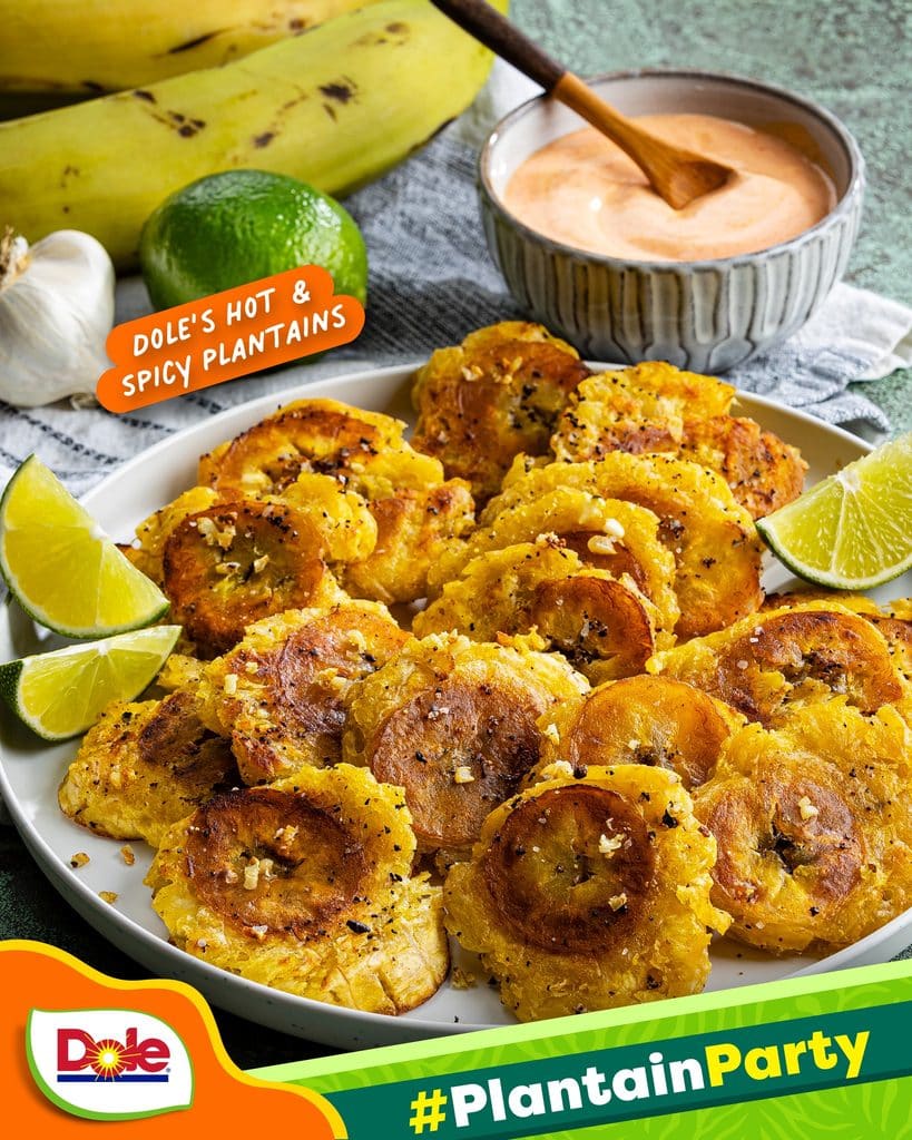 Fried Plantain Bites With Spicy Dip