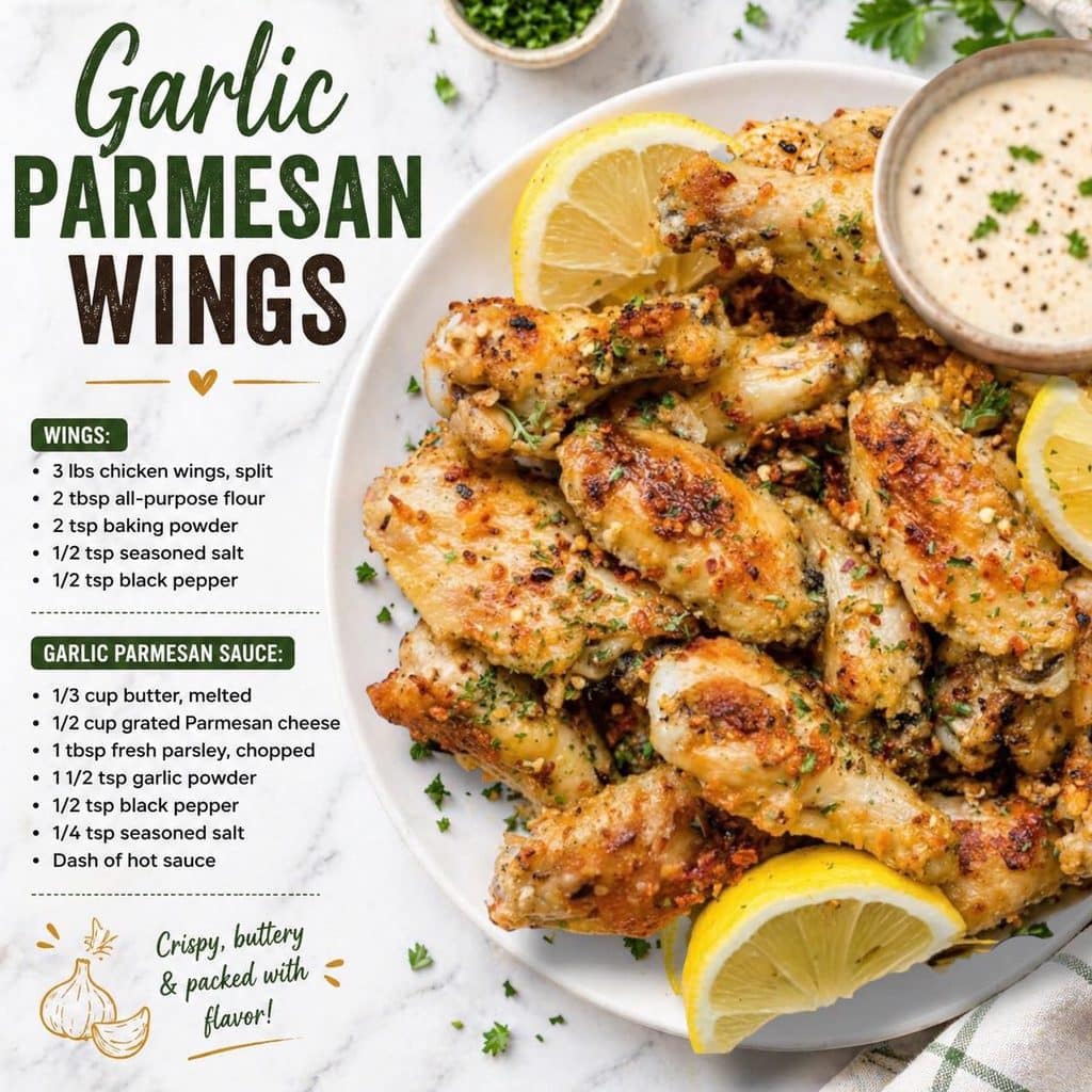 Garlic Parmesan Butter Wings