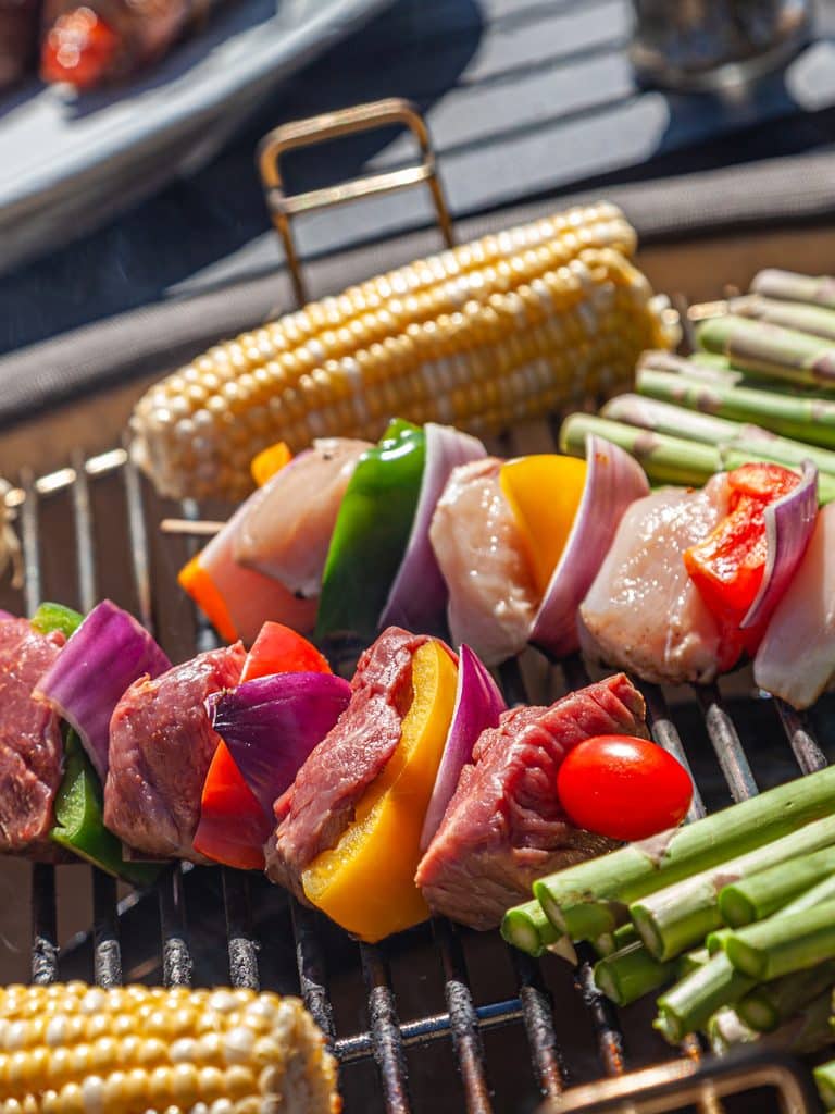 Grilled Corn And Vegetables