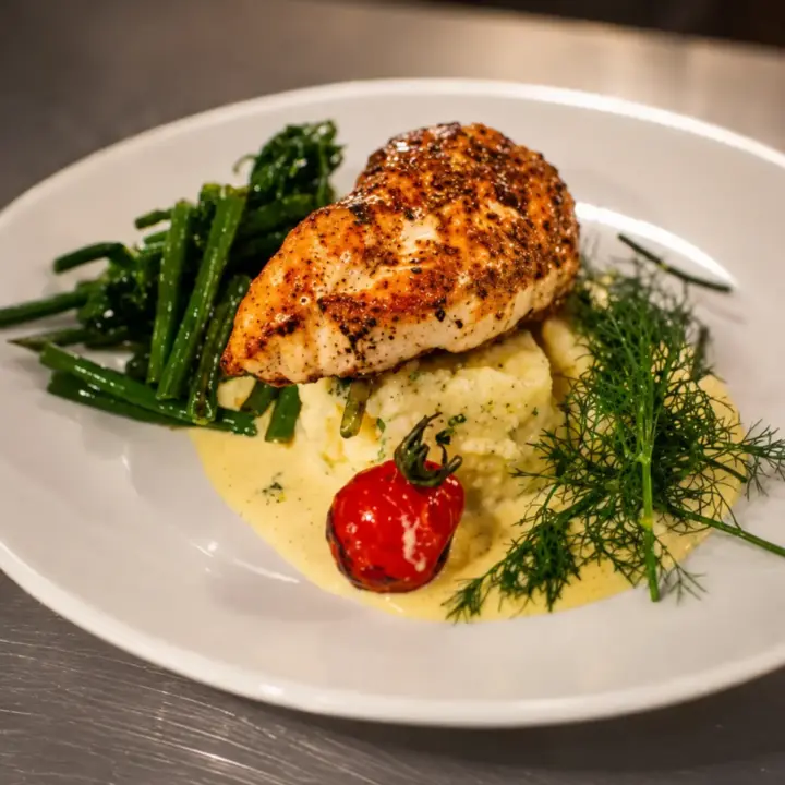 Grilled Monkfish With Lemon Dill