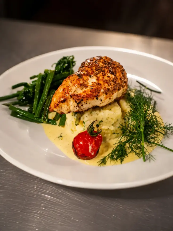 Grilled Monkfish With Lemon Dill