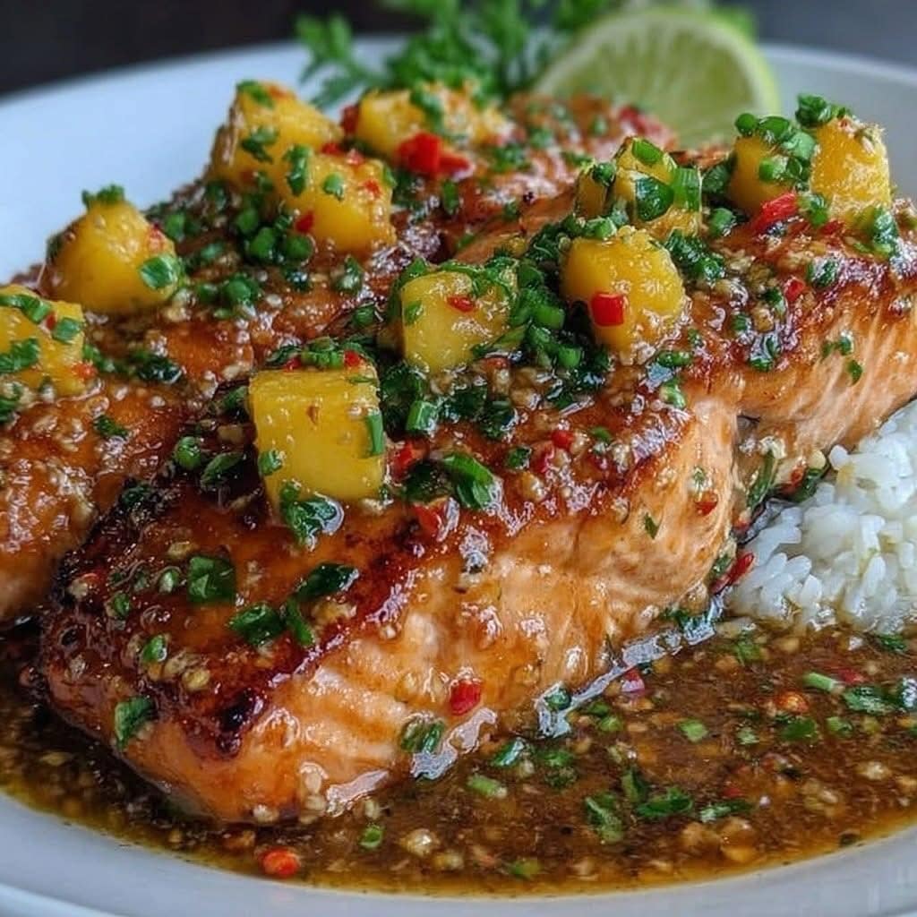 Grilled Salmon With Eggs Avocado And Greens