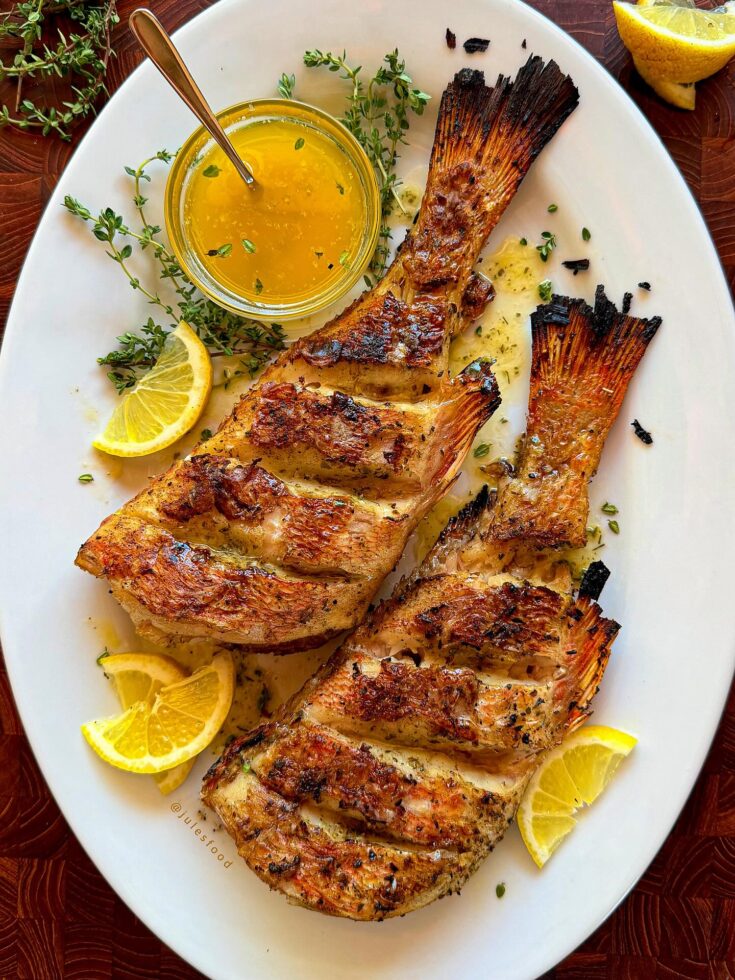 Lemon Ginger Grilled Rockfish