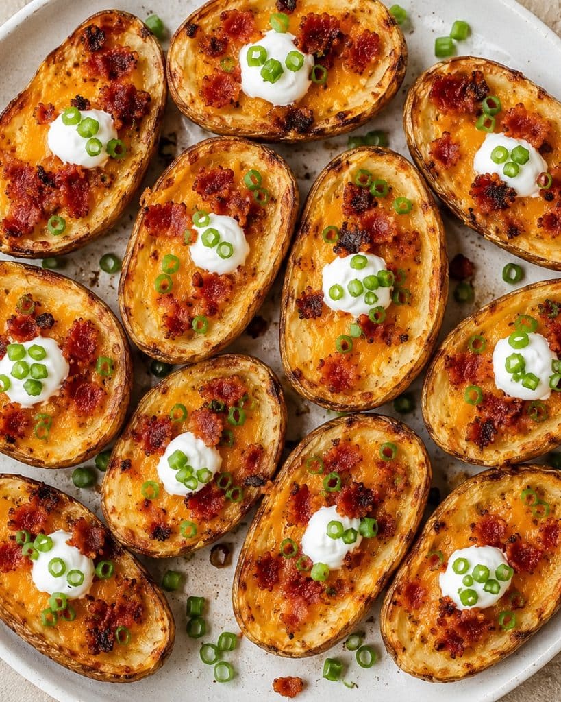 Loaded Potato Skins With Crispy Bacon