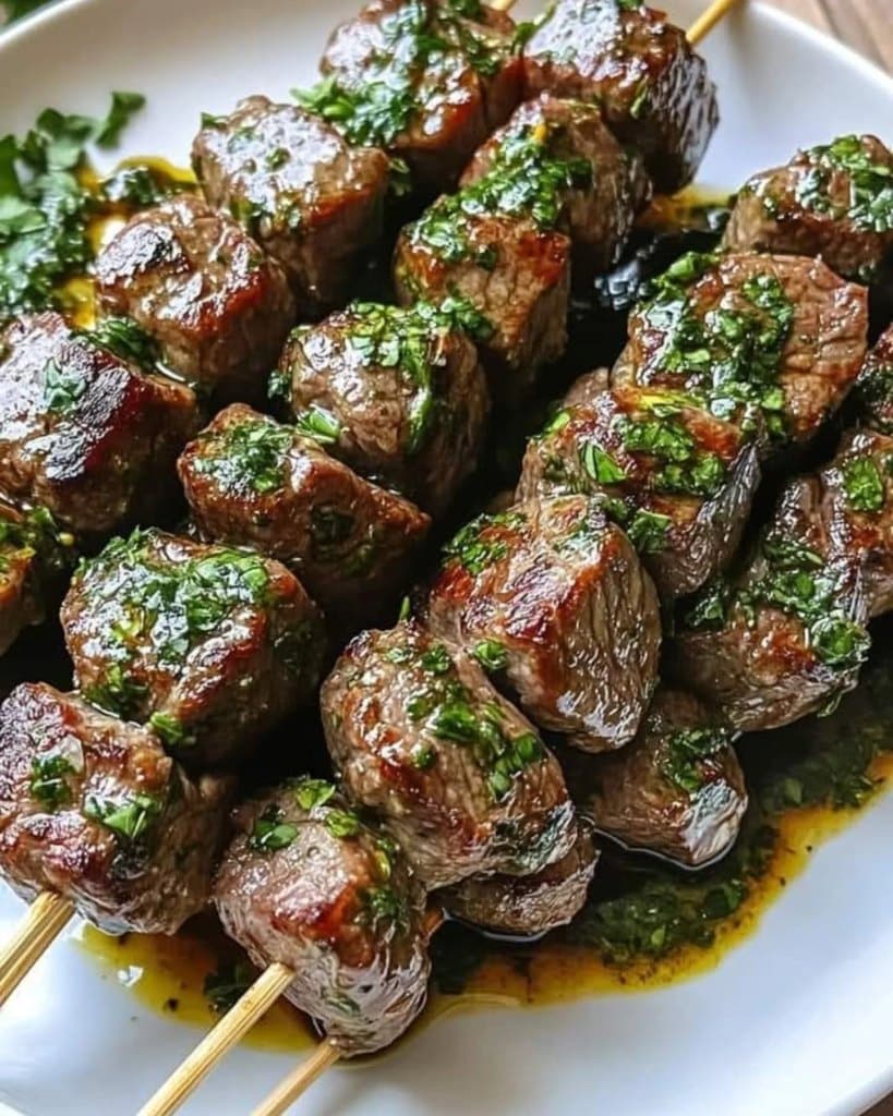 10 Tailgating Recipes Make Ahead: More Time To Cheer, Less Time To Cook 6 Marinated Steak Skewers With Chimichurri