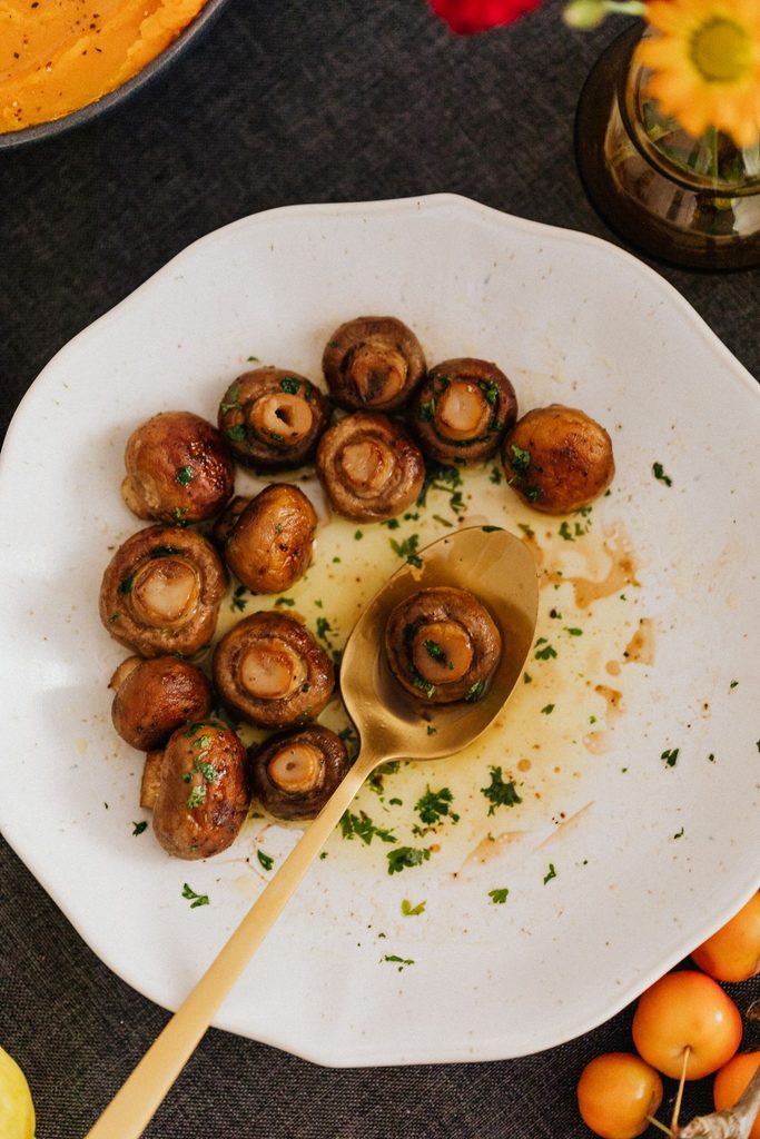 Quick Garlic-Butter Mushroom Bites