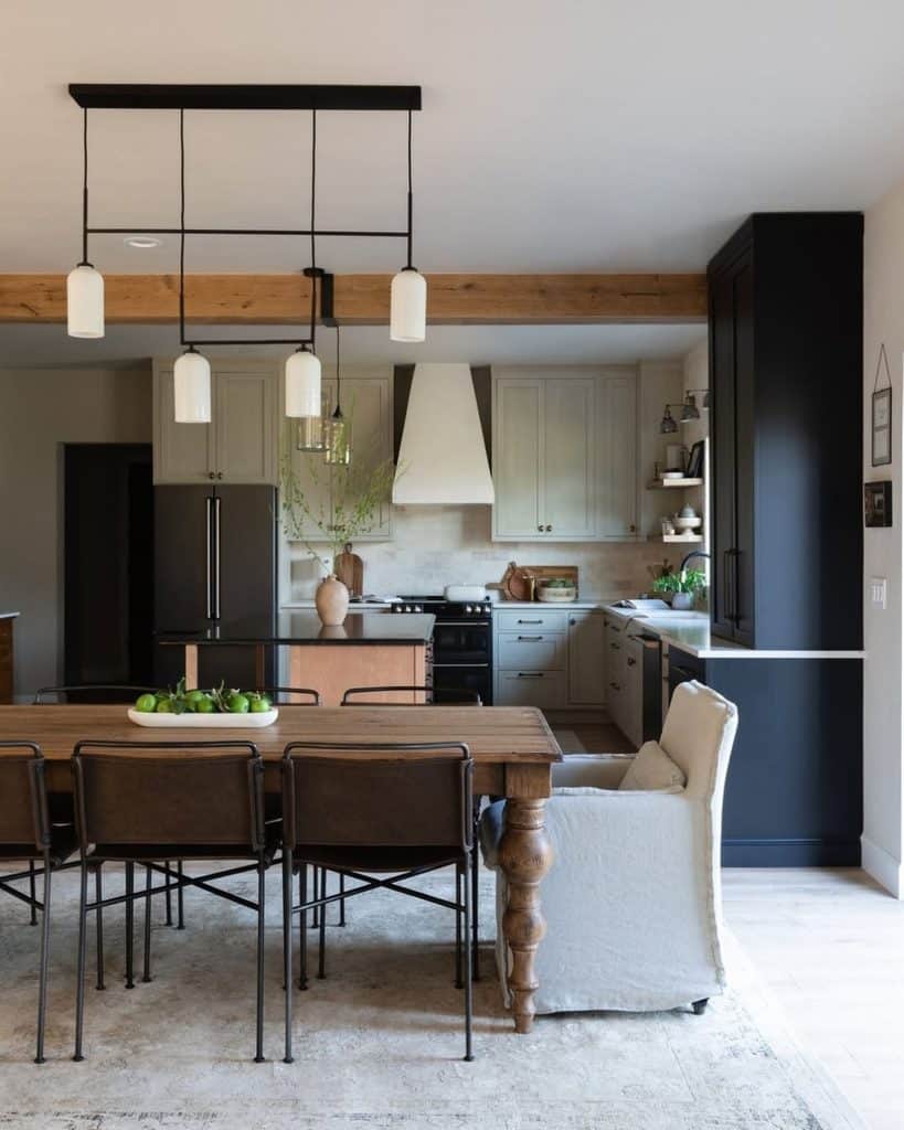 9 Stunning Modern Rustic Designs For The Ultimate Backyard Kitchen Build 1 Reclaimed Timber And Matte Black Appliances