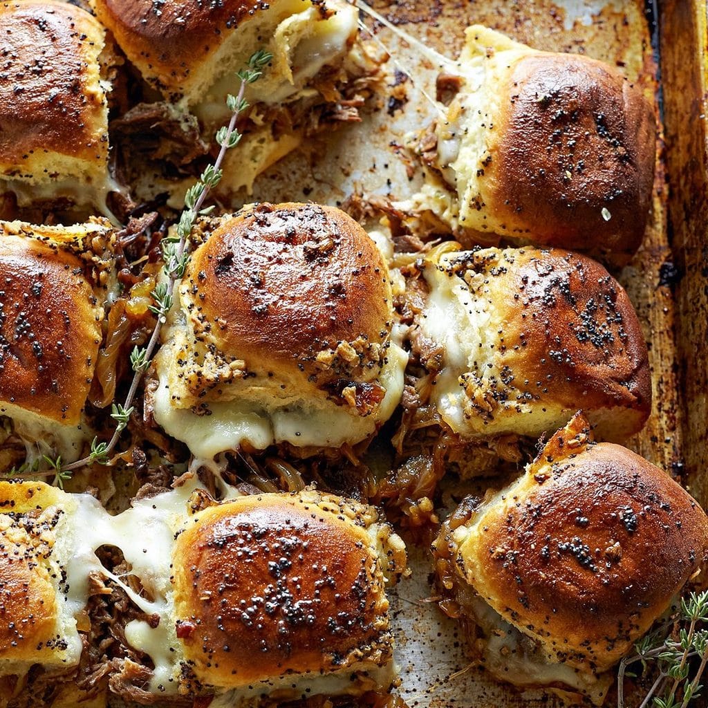 Roast Beef And Caramelized Onion Sliders