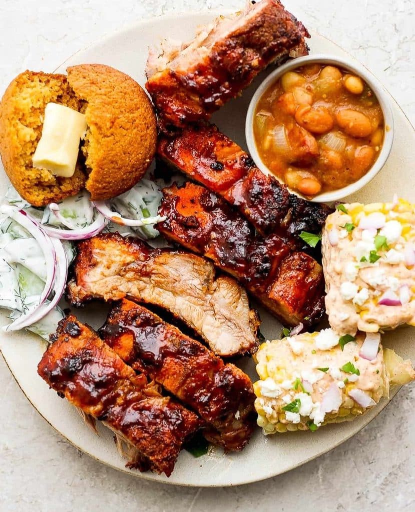 Smoked Bbq Ribs With Ranch Rub And Honey Glaze